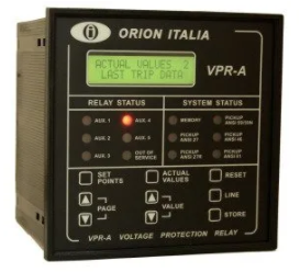 Rơ le bảo vệ tần số điện áp VPR-A Orion Italia Vietnam, VPR-A Orion Italia, Rơ le bảo vệ tần số điện áp VPR-A, Orion Italia Việt Nam, Đại lý Orion Italia Vietnam